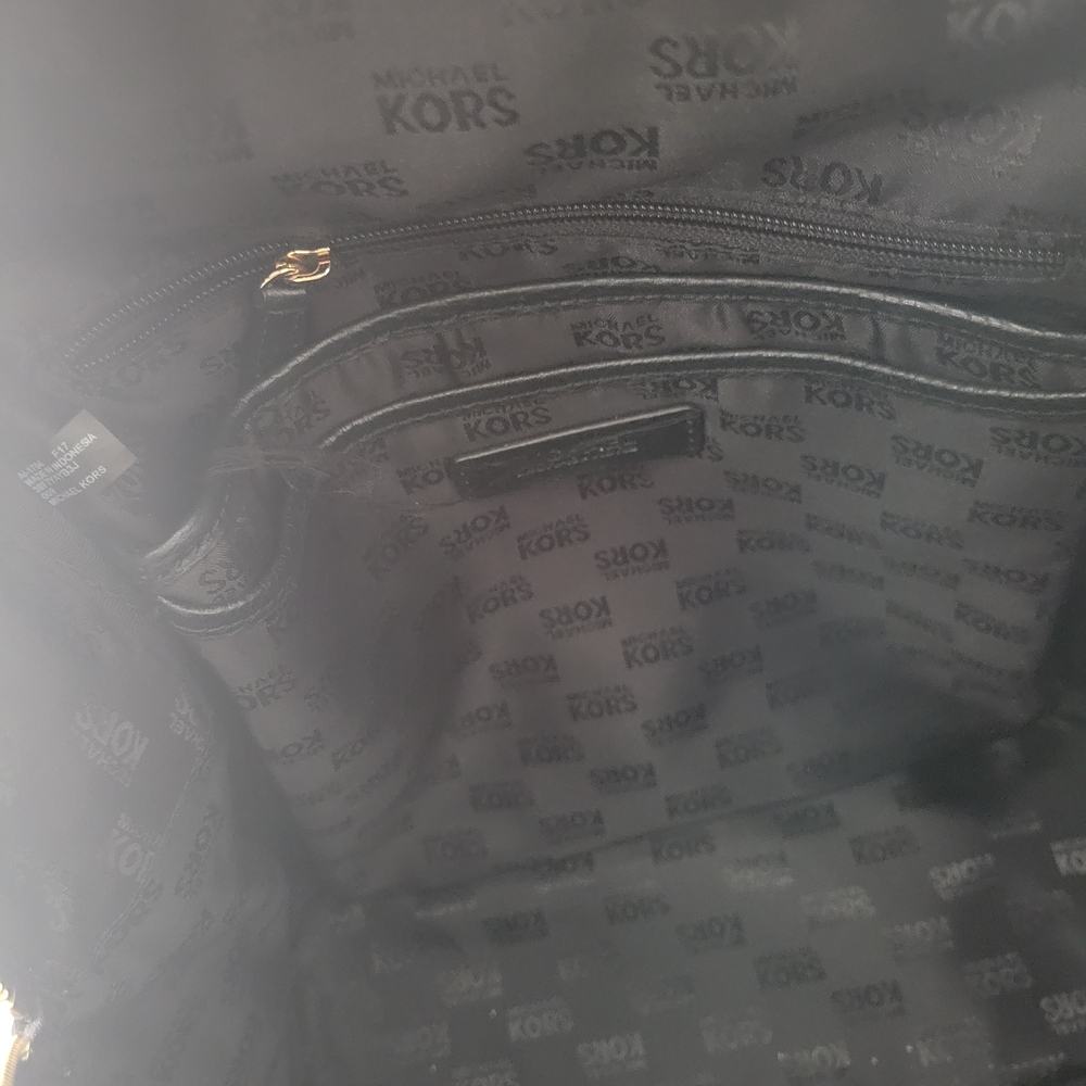 Michael Kors Black and Tan Backpack - Picture 8 of 8